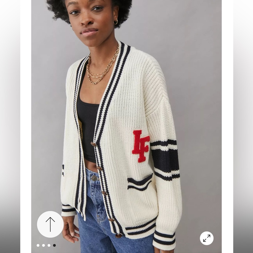 urban outfitters varsity cardigan sweater xs